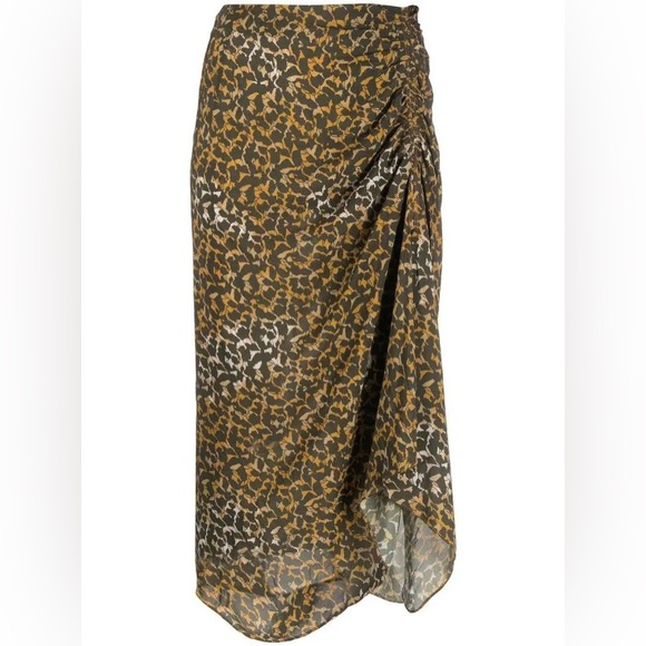 ISABEL MARANT ÉTOLE Azaria Floral Print Draped Skirt - Picture 2 of 9